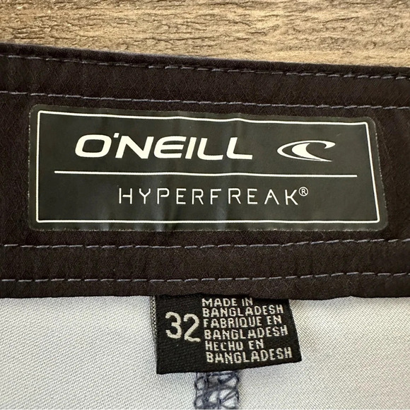 O’Neill Mens 32 waist Hyperfreak Board Shorts Swim Unlined Stripe Cargo Surfing - Picture 2 of 4